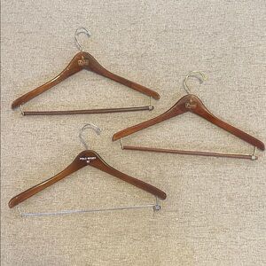 Polo Ralph Lauren, Wooden Pant Hangers, Brown, Set of 3